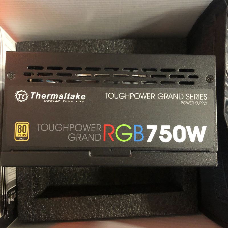 Photo 4 of Thermaltake Toughpower Grand RGB 750W 80+ Gold Smart Zero 256-Color RGB Fan Fully Modular Power Supply 10 YR Warranty PS-TPG-0750FPCGUS-R Gold 750W