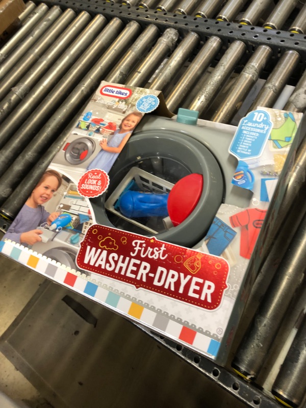 Photo 2 of Little Tikes First Washer Dryer - Realistic Pretend Play Appliance for Kids, Interactive Toy Washing Machine with 11 Laundry Accessories, Unique Toy, Ages 2+