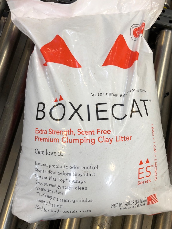 Photo 2 of Boxiecat Extra Strength Premium Clumping Cat Litter - Clay Formula - Scent Free Multicat - Ultra Clean Litter Box, Probiotic Powered Odor Control, Hard Clumping Litter, 99.9% Dust Free, Orange, 40 lb Extra Strength 40 lb