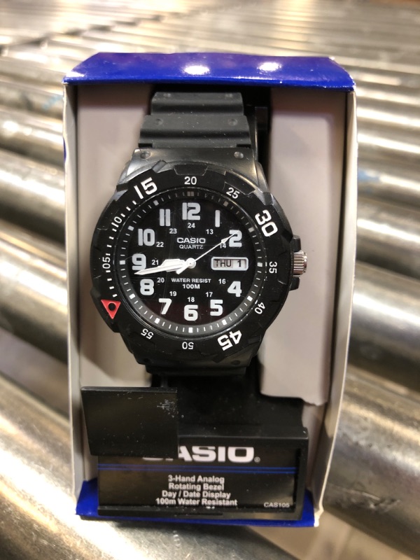 Photo 2 of Casio EAW-MRW-200H-1BV Men's MRW200H-1BV Black Resin Dive Watch