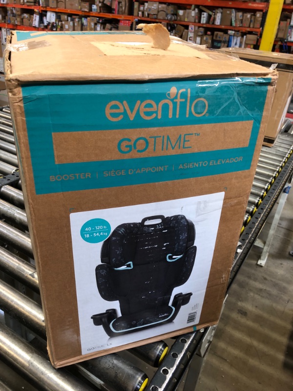 Photo 3 of Evenflo GoTime LX Booster Car Seat (Astro Blue) High Back Astro Blue