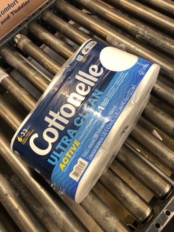 Photo 2 of Cottonelle Ultra Clean Toilet Paper with Active CleaningRipples Texture, Strong Bath Tissue, 6 Family Mega Rolls (6 Family Mega Rolls = 33 Regular Rolls), 388 Sheets per Roll