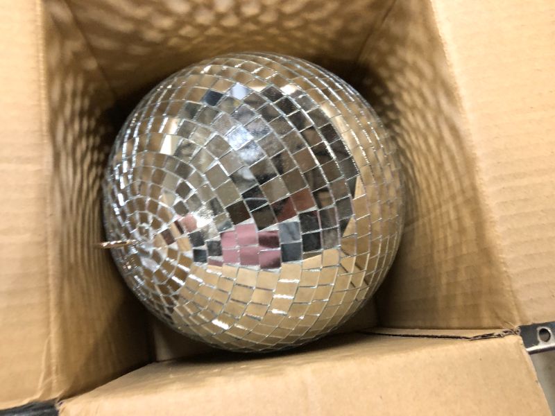 Photo 3 of 8" Mirror Disco Ball Great for a Party or Dj Light Effect Christmas