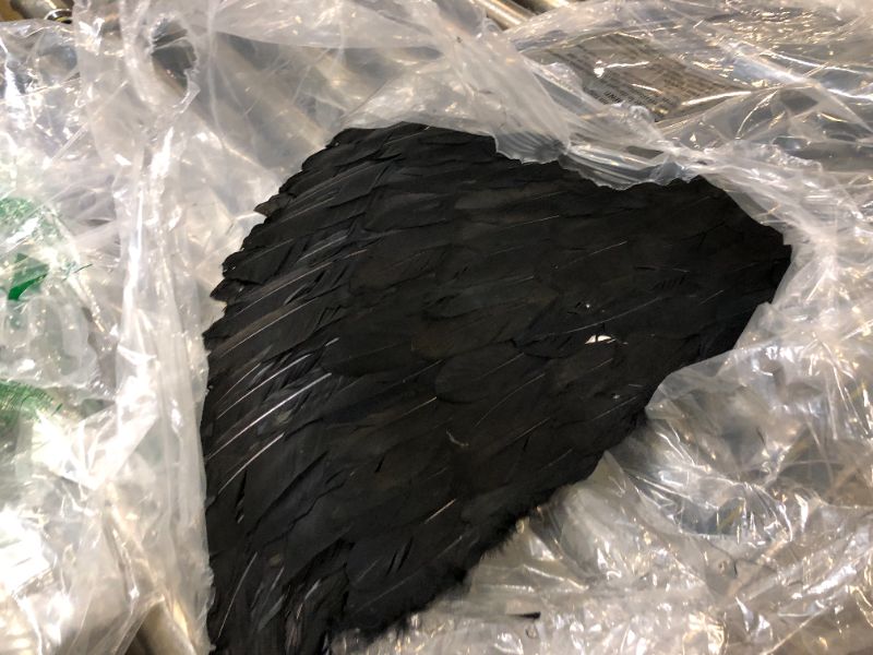 Photo 1 of 52 Black Feather Accented Wings Halloween Costume Accessory - One Size Fits Most