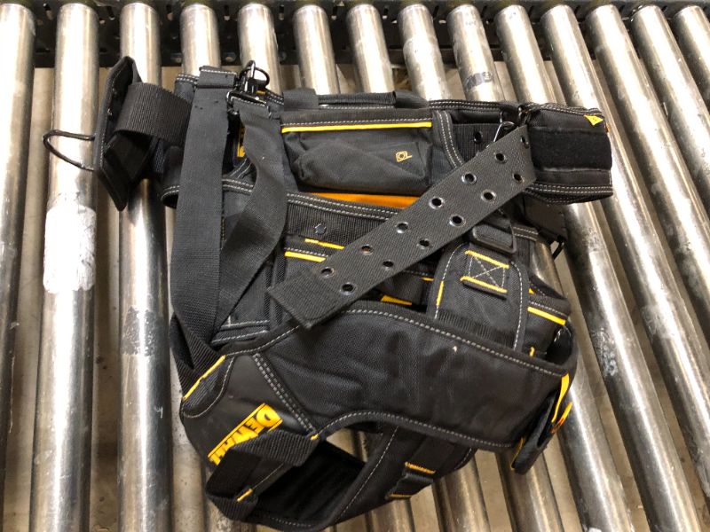 Photo 3 of DEWALT Tool Belt, With Adjustable Suspenders, 25 Pockets, Black & Yellow (DWST540602)