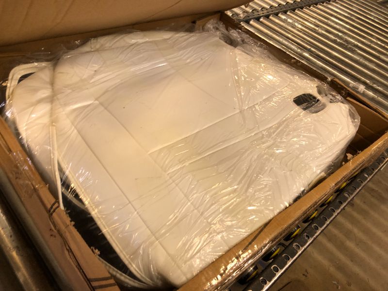 Photo 1 of LOZUZ Seat Covers for Tesla Model Y Seat Covers 2023-2020 White Organosilicon Car Seat Accessories(White Organosilicon-Full Set) White Organosilicon Model Y Full Set
