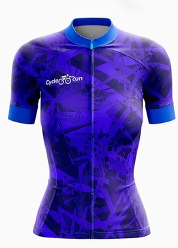 Photo 1 of Cycle-Run Women's Regular Short Sleeve with 3 Rear Pockets, Blue
