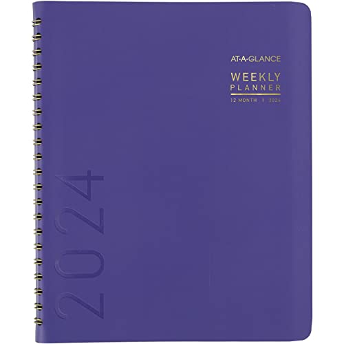 Photo 1 of At-a-GLANCE Contemporary 2024 Weekly Monthly Planner Purple Large 8 14 X 11 -
