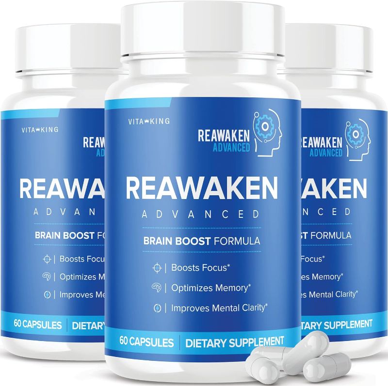 Photo 1 of (3 Pack) Reawaken Brain Boost Supplement for Memory Mindful Advanced Formula (180 Capsules)
