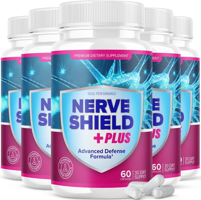 Photo 1 of (5 Pack) Nerve Shield Plus Pills Original Supplement Advanced Nerve Formula (300 Capsules)
