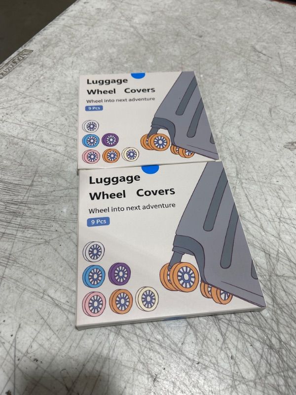 Photo 2 of 2 PACK - uinhuine 9Pack Luggage Suitcase Wheels Cover Carry on Luggage Wheels Cover for most 8-spinner Wheels Luggage Sets silver