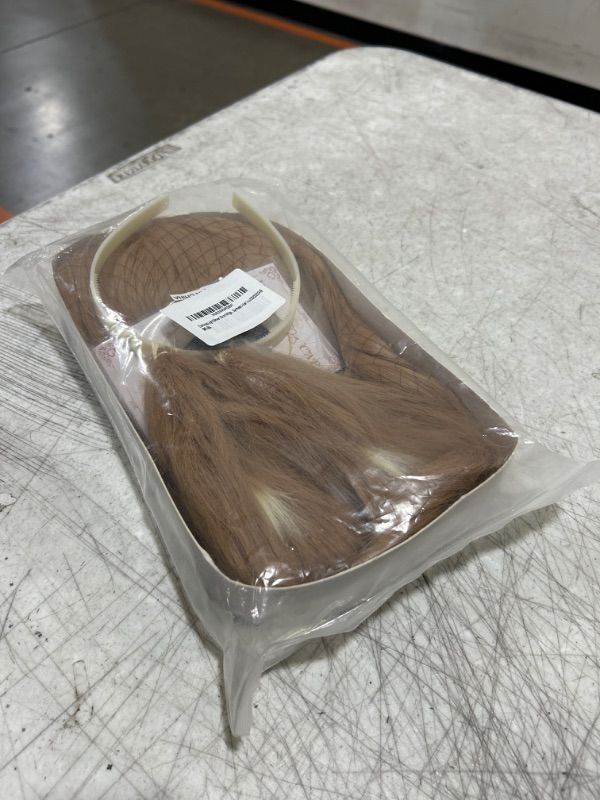 Photo 2 of Darlicos Light Brown Short Wigs 28cm Loose Wave Wigs with Ears Headband Japanese Style Heat Resistant Synthetic Hair (rui/20220303-5)