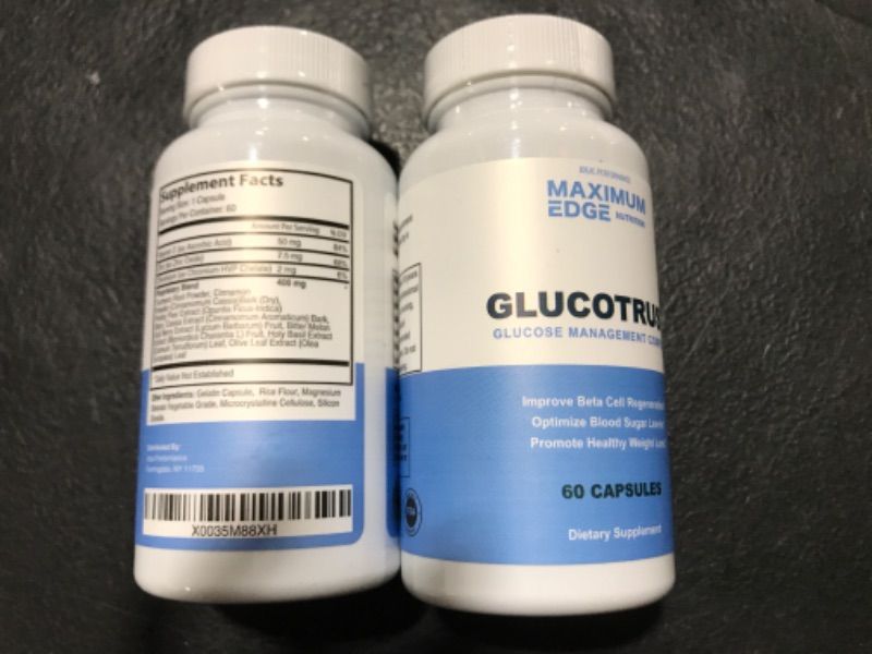 Photo 1 of 2 PACK - GLUCOTRUST MANAGEMENT COMPLEX CAPSULES EXPIRE 07/2025