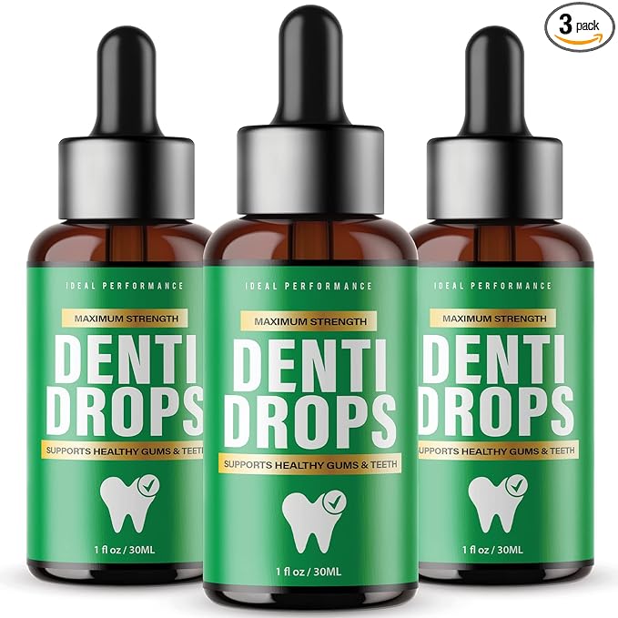 Photo 1 of (3 Pack) Denti Drops for Gums Dentidrops Dental Dropper Healthy Gum and Teeth Liquid Drops Mouth (6oz)
