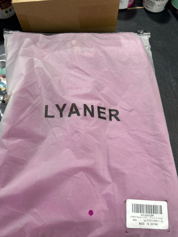 Photo 1 of LYANER Women's Off Shoulder Ruffle Split Hem Bodycon Party Club Midi Dress SIZE XL
