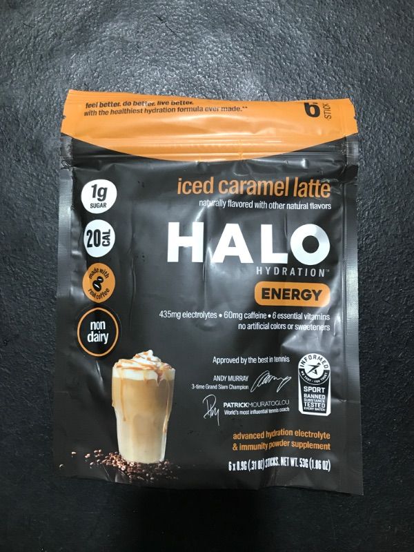 Photo 2 of HALO Hydration Iced Caramel Latte (6 Sticks)