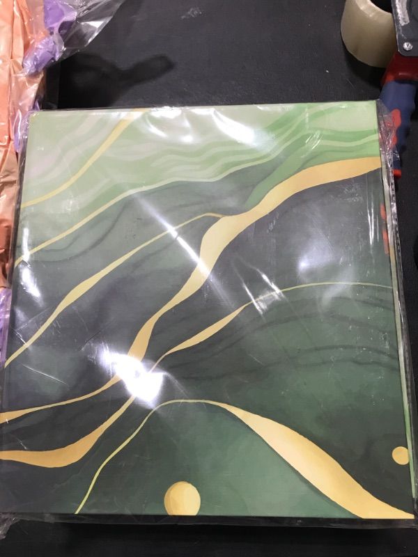 Photo 1 of 3 Ring Binder 2 Pack, Decorative Cute Three Ring Binder with 1 inch Round Ring for Letter Size Paper, Hardcover Binder Organizer for School, Office and Home (Green Marble) 1-Inch Without Sheet Protector Green Marble - 2 Pack