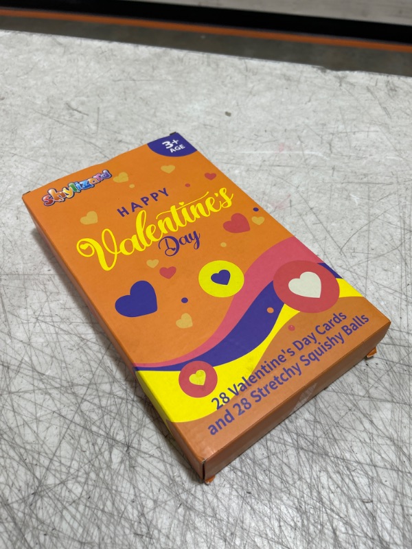Photo 2 of 28PCS Valentines Day Gift Cards for Kids Classroom School Exchange, Bulk Valentines Cards with Stress Ball, Valentine Stress Relief Squeeze Toys for Valentine Party Favor, Valentine Day Card