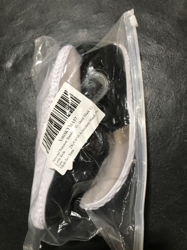Photo 1 of Besroad Toddler Sneakers Boys Girls Breathable Lightweight Walking Shoes Kids Running Athletic Tennis Non-Slip Daily Shoes Sandals… 11.5-12 Little Kid Gradient Black