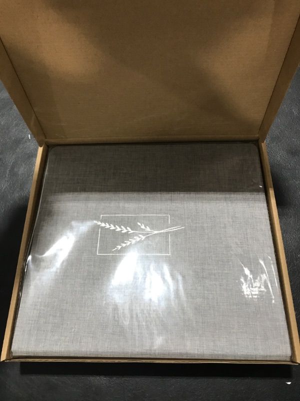 Photo 1 of 3 Ring Binder, 1 Inch Fabric Round Ring Binder for Letter-Size Paper, Three Ring Binder with Dividers, Decorative Cute Binder Organizer (Linen Gray) Linen Gray Letter Size