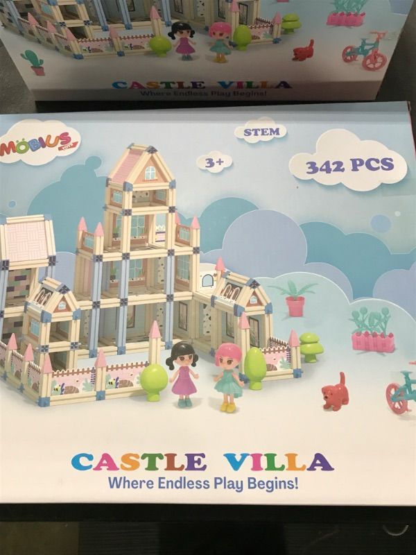 Photo 2 of 342-Piece 3D Princess Castle Villa Doll House Building Toy Set - STEM Montessori DIY Building Blocks Toys - Dollhouse for Girls Age 5 6 7 8 Year Old, LED Lights, ABS Plastic, Creative Kids Gift 342-Pcs Playset