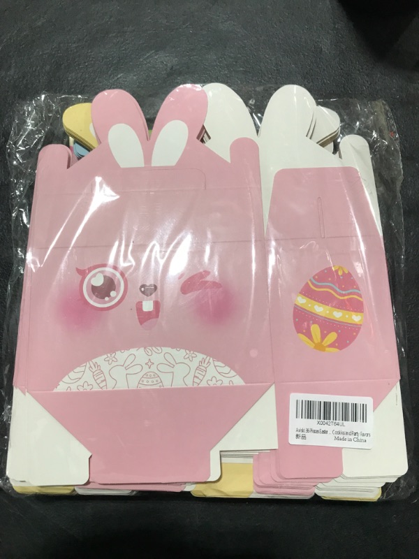 Photo 2 of 36PCS Happy Easter Gift Boxes Bunny Eggs Gift Boxes with Handle, 1pc Cute Non woven Easter Bag Basket Containers Candy Goodies Party Favor Supplies Stuffers for Kids Home School Classroom Decorations