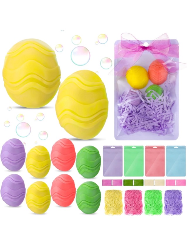 Photo 1 of 48 Pcs Easter Glycerin Soap Easter Handmade Shaped Soaps Bulk for Women Gift Set Eggs Soaps Bunny Soaps Easter Bags Stuffer Basket Gifts Party Favors for Kids(Egg)