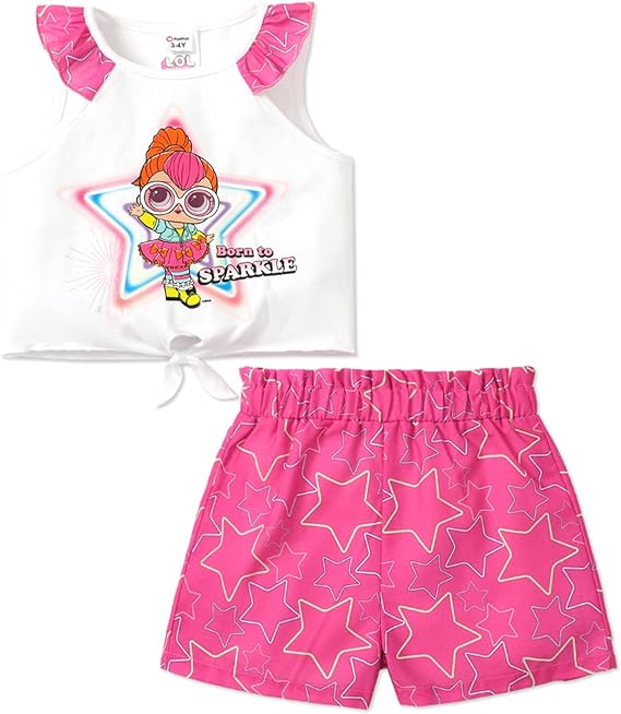 Photo 1 of 4-5y L.O.L. Surprise! Toddler Girls Clothes Outfits Girls Tops Tee Tshirts Shorts Set 2PCs 2-6 Years
