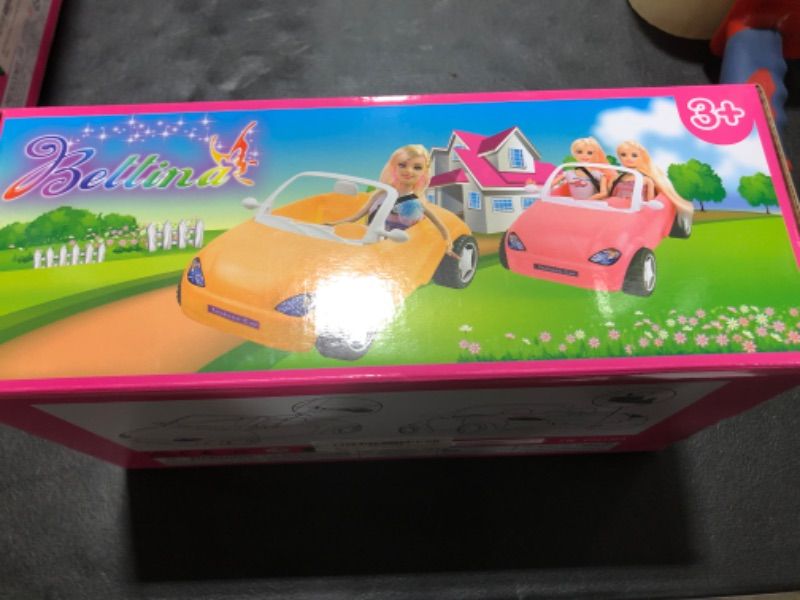 Photo 2 of BETTINA Color Changing Doll Car for 11.5'' Fashion Dolls, 2-Seater Convertible with Seatbelts and Rolling Wheels, Color Change Under Sunshine, Toy Vehicle Gift for Girls Kids Ages 3 4 5 6+ to 12 C1A