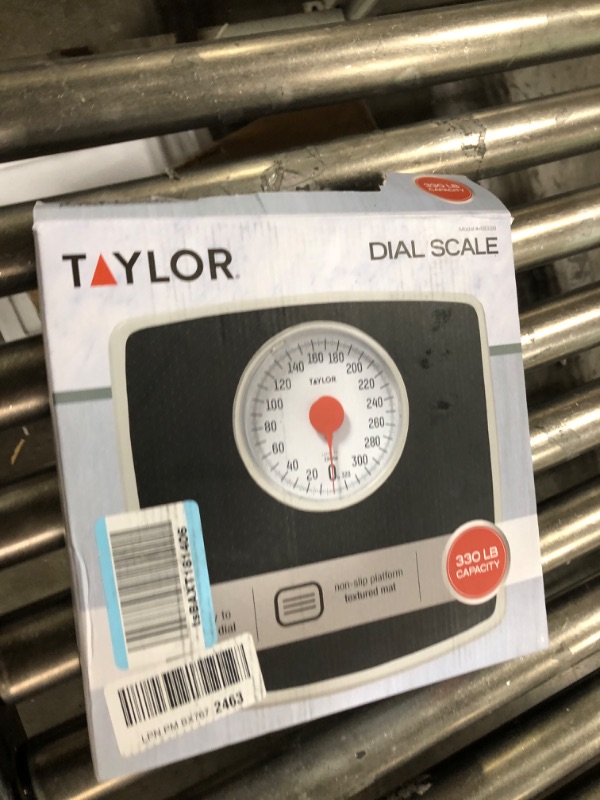 Photo 3 of Taylor Analog Scales for Body Weight, 330LB Capacity, Easy to Read Large 4.25" Dial, Black Vinyl Mat Platform, 10.3 x 10.6 Inches, Black 1 Count (Pack of 1) Analog