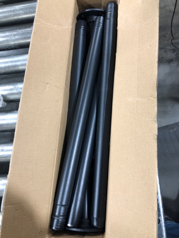 Photo 2 of Zeerobee Curtain Rods for Windows 48 to 84, 1 Inch Industrial Curtain Rod, Wrap Around Black Curtain Rods, Indoor/Outdoor Curtain Rod, Room Divider Curtain Rod, Adjustable Curtain Rod, 48-86" 48" to 86 "