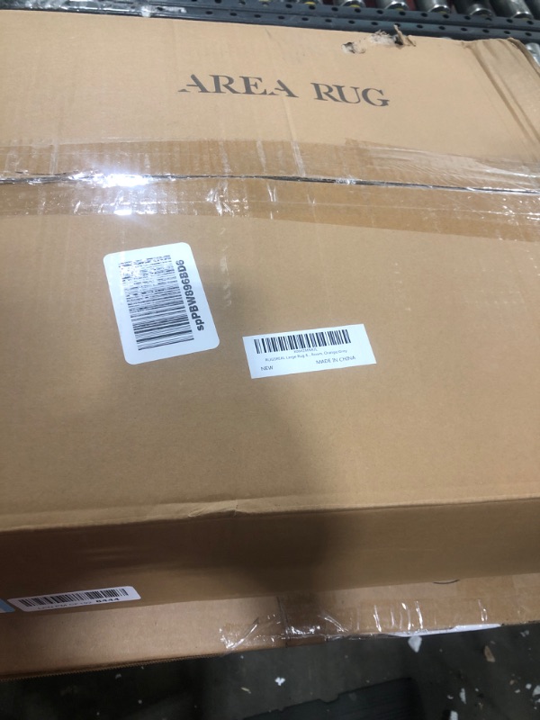 Photo 1 of Large Rug 8x10 Machine Washable Area Rug Non Slip Accent Rug Boho Chic Abstract Watercolor Design Rug Ultra-Thin Carpet Throw Rug for Bedroom Living Room, Orange/Grey 8'x10' Orange/Grey