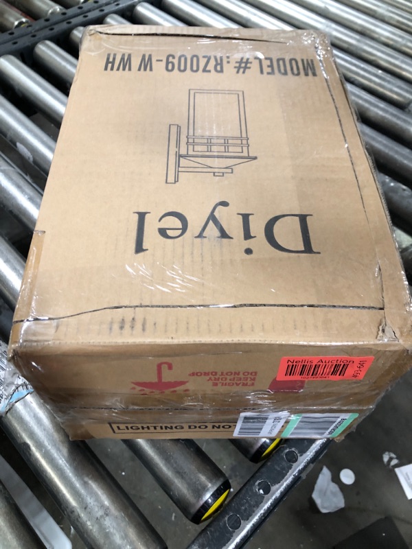 Photo 1 of Outdoor Light Fixture Wall Mount, Rustic Exterior Lights Fixture Wall Sconces with Seeded Glass for Front Porch, Waterproof Outdoor Wall Lantern in White Finish for Home, Barn, Storefront,RZ009-W WH White Regular-1 Pack