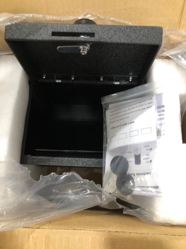 Photo 1 of Center Console Gun Safe Vault - WASAI Premium In-vehicle Console Lock Box Compatible with Chevy Silverado 1500/GMC Sierra 1500 2023-2024, with Heavy Gauge Steel, 4 Digit Combination Lock. 2023+ Silverado 1500/GMC Sierra 1500 4 Digit Combination Lock