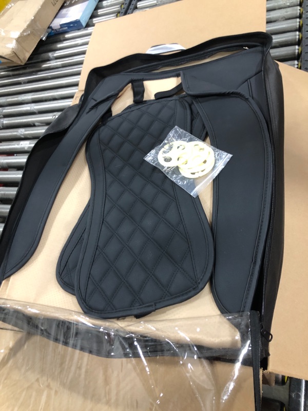 Photo 1 of Aierxuan Chevy Silverado GMC Sierra 2 Front Seat Covers Pickup Custom Fit 2007-2023 1500 2500HD 3500HD Crew Double Extended Cab Waterproof Leather Seat Protectors(2 PCS Front, Black) 2 PCS Front/Black