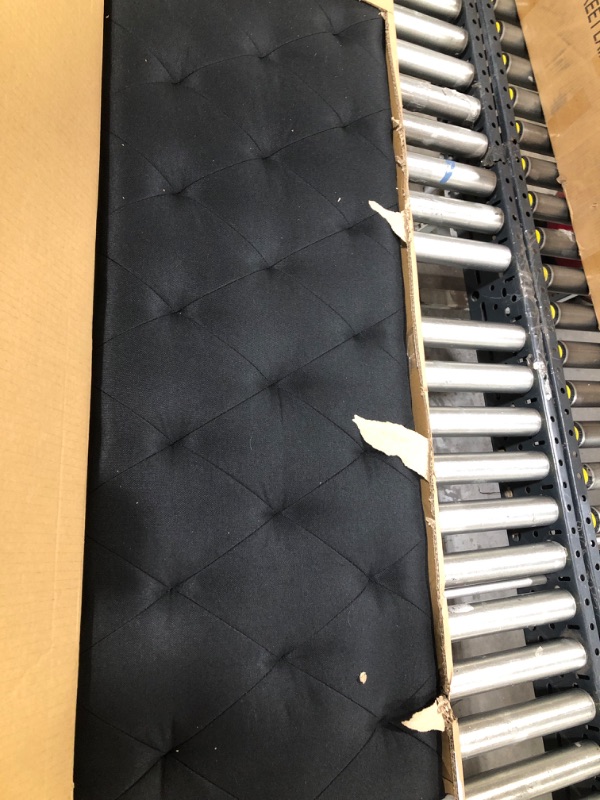 Photo 1 of SONGMICS Storage Ottoman Bench, Bench with Storage, for Entryway, Bedroom, Living Room, Black ULSF088B01 Black 15.7 x 43.3 x 15.7 Inches