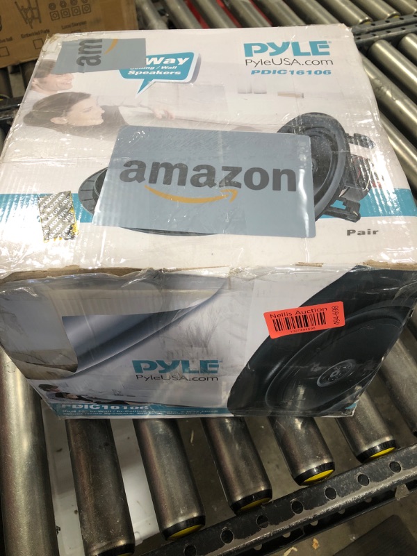 Photo 3 of Pyle Pair 10” Flush Mount in-Wall in-Ceiling 2-Way Speaker System Spring Loaded Quick Connections Changeable Round/Square Grill Stereo Sound Polypropylene Cone Polymer Tweeter 300 Watts (PDIC16106)