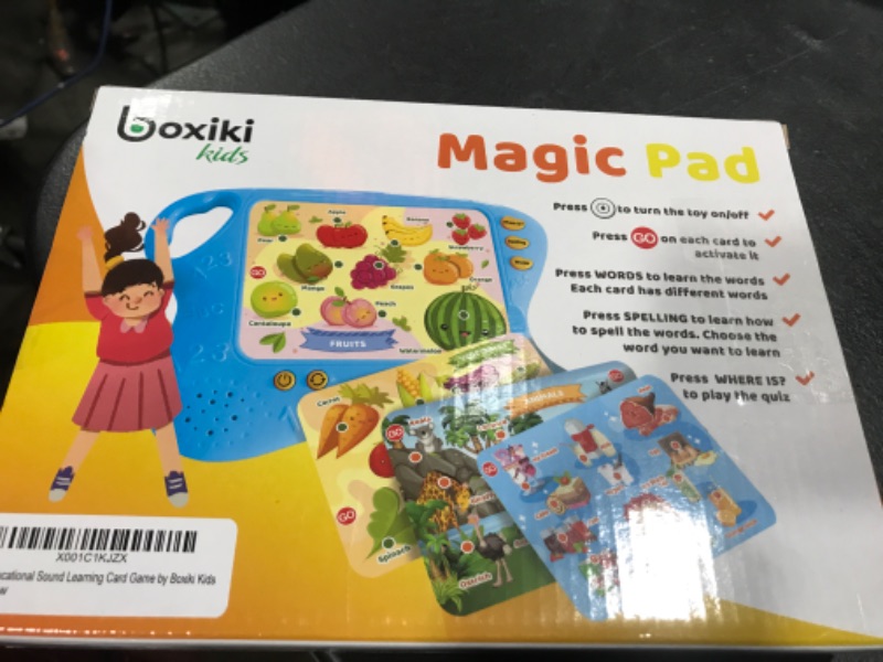 Photo 2 of Boxiki Kids Toddler Tablet and Learning Pad with 10 Educational Cards. Kids Smart Pad and Board Game with Touch - Learn About Birds, Animals