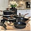 Photo 1 of Kitchen Academy Induction Cookware Sets - 12 Piece Cooking Pan Set, Granite Black Nonstick Pots and Pans Set