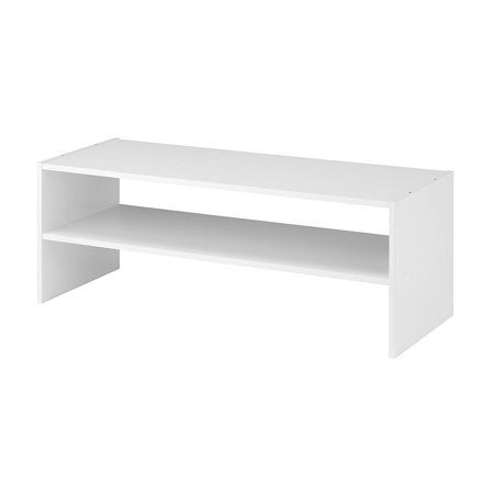 Photo 1 of 11 in. H 8-Pair Stackable White Shoe Rack
