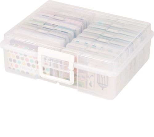 Photo 1 of IRIS USA Extra Large Craft Storage 4 X 6 Photo and Craft Keeper 2 Pack Clear
