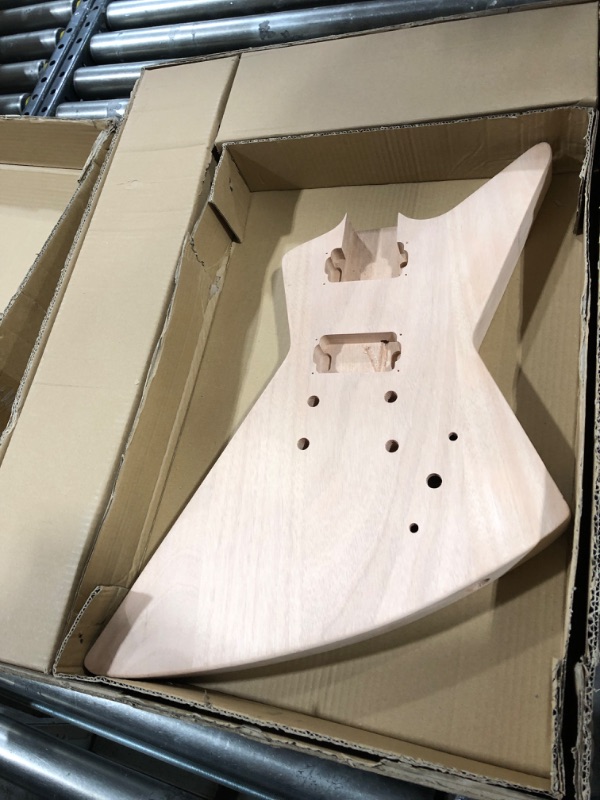 Photo 2 of Leo Jaymz DIY Electric Guitar Kits - Mahogany Body, Mahogany Neck and Ebony Fingerboard - Fully Components Included AX