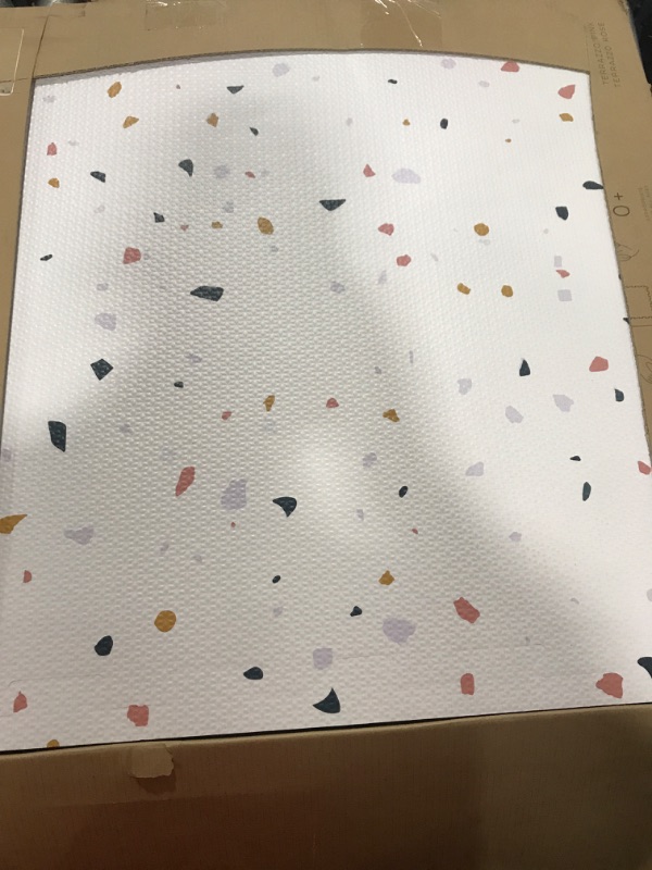 Photo 2 of 3 Sprouts Foam Puzzle Play Mat with Interlocking EVA Tiles for Toddlers, Babies and Kids in Terrazzo Palest Pink