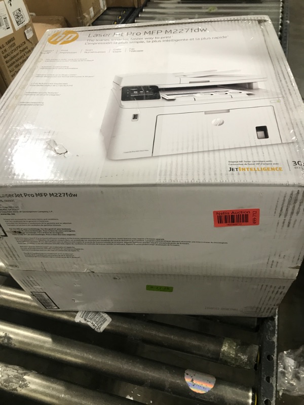 Photo 3 of HP LaserJet Pro MFP M227fdw Wireless Monochrome All-in-One Printer with built-in Ethernet & 2-sided printing, works with Alexa (G3Q75A) White