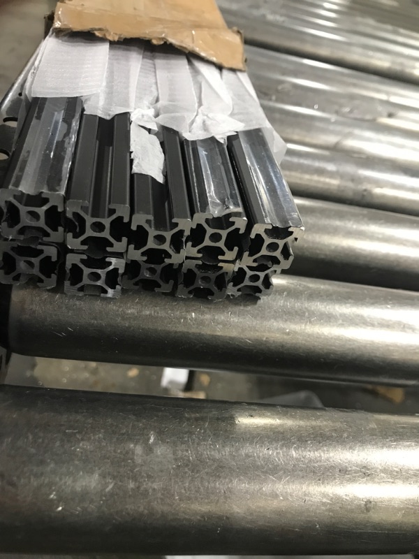Photo 2 of 10pcs 48inch T Slot 2020 Aluminum Extrusion European Standard Anodized Linear Rail for 3D Printer Parts and CNC DIY 1220mm Black(48inch) Black 10PCS 1220mm(48'')