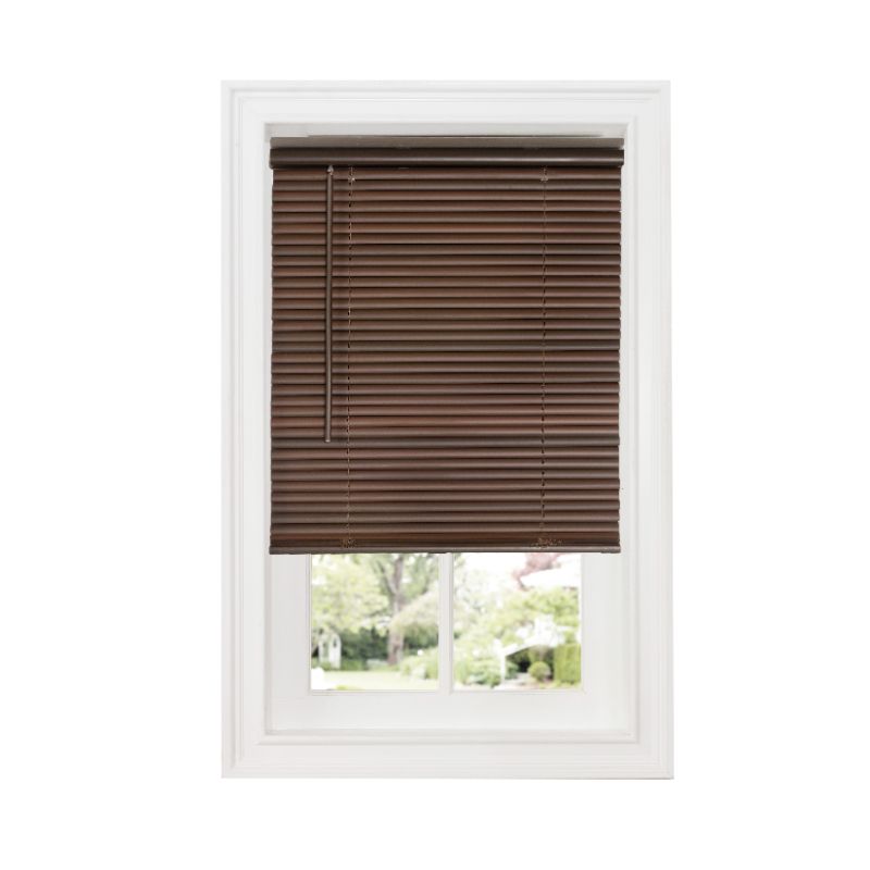 Photo 1 of Achim Home Furnishings GII Deluxe Sundown 1 Vinyl Blinds 27x64 Brown
