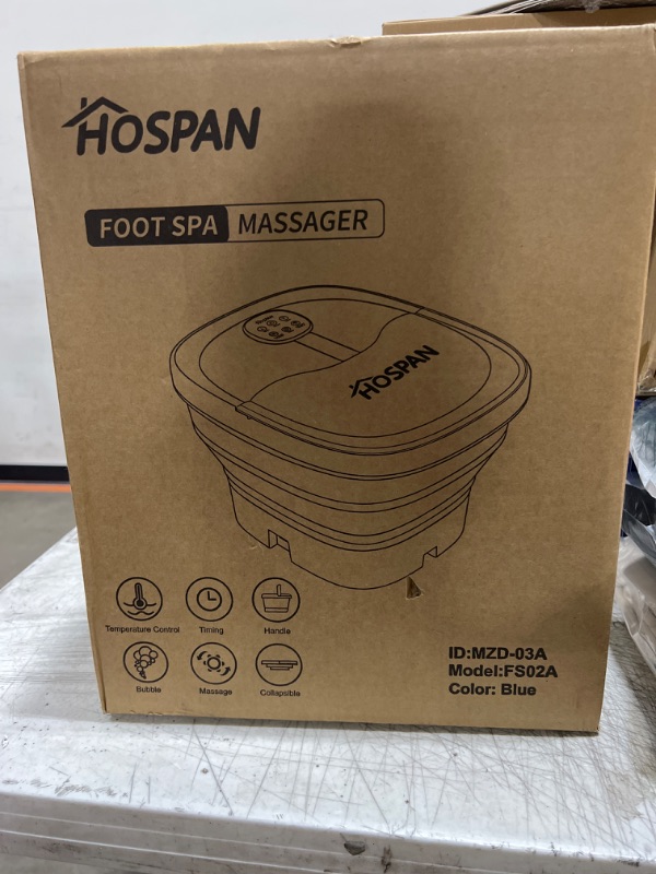 Photo 2 of (2023.8 Upgrade Collapsible Foot Spa Electric Rotary Massage, Foot Bath with Heat, Bubble, Remote, and 24 Motorized Shiatsu Massage Balls. Pedicure Foot Spa for Feet Stress Relief - FS02A