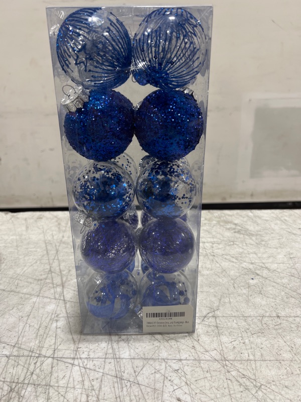 Photo 1 of 24ct Blue Christmas Ornaments 