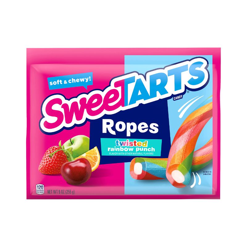 Photo 1 of 2 PACK - SweeTARTS Soft & Chewy Ropes Candy, Twisted Rainbow Punch, 9 Ounce Twisted Rainbow Punch 9oz