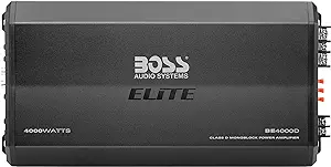 Photo 1 of BOSS Audio Systems Elite BE4000D Class D Car Amplifier - 4000 Watts, 1 Ohm Stable, Digital, Monoblock, Mosfet Power Supply, Great for Subwoofers, Remote Subwoofer Control 